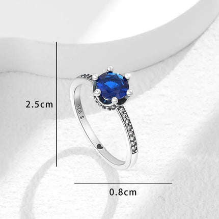 2025 New 925 Sterling Silver Shiny Classic Square Crown Heart-shaped Ring Exquisite Luxury Charm Jewelry Holiday Surprise Gifts