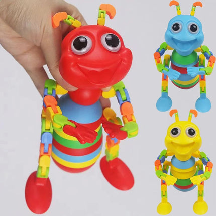 Children's toys 3D color sensory slugs stress relieving toys creative twist caterpillar ant toys anxiety stress relieving  toys