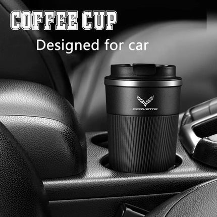 Car Coffee Cup 304 Stainless Steel Car Thermos cafe Mug 510ML for Corvette C1 C2 C3 C4 C5 C5 C6 C7 C6-R C8