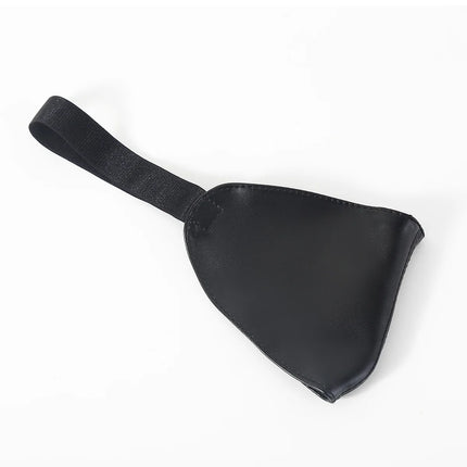 Black PU Leather Sex Eye Mask Cover Nose Large Area Sex Mask BDSM Accessoire Bdsm Bondage Restraints Sex Toys for Women Couples