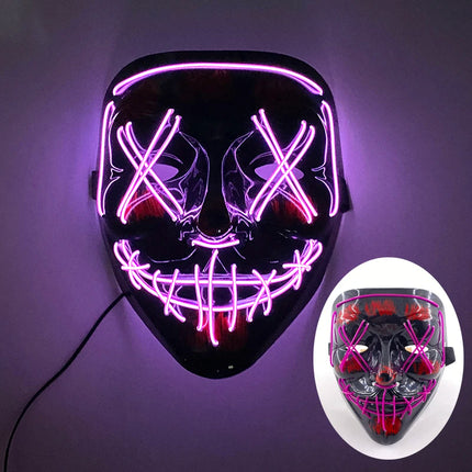 Funny Cute Flashing Masquerade Mask Adult Children Decorative Mask Luminous Full Face Mask Classical Purge Mask For Night