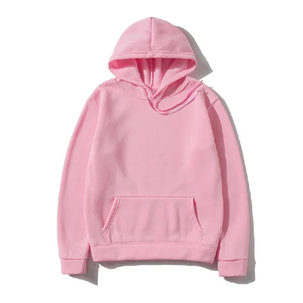 Men's and Women's Solid Color Pocket Hoodies Sports Fitness Sweatshirts Fashionable Casual Pullovers Multi Color
