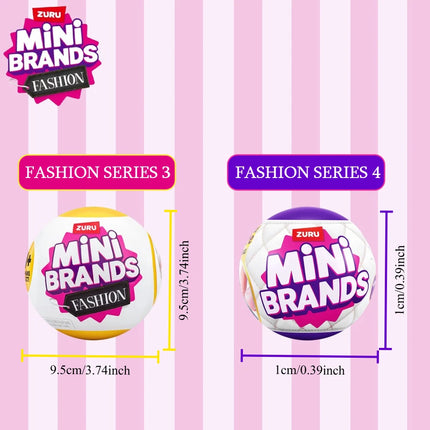 ZURU Mini Brands Surprise Blind Ball Collectibles Series 3 4 Fashion Mystery Capsule 5 Surprise  toys Blind Box Bag Shoes Ball