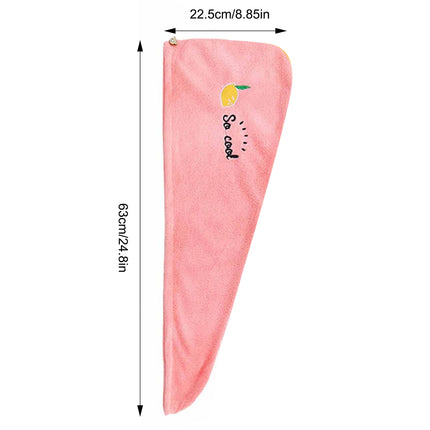 Coral Fleece Ladies Hair Towel Washable Hair Turban Wrap Drying Head Towels for Children and Women Wet Hair