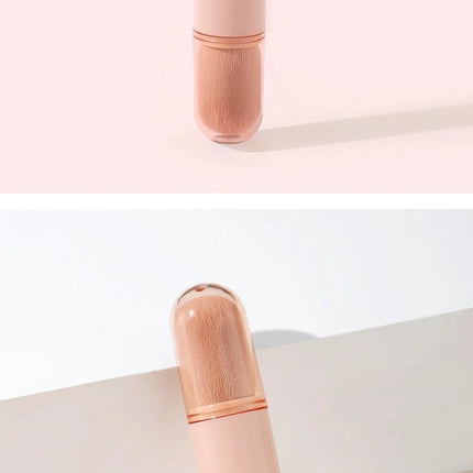 Portable Powder Blusher Brush With Cover 4 in 1 Travel Small Set Makeup Eye Shadow Telescopic Multi-Function Mini Makeup Tool