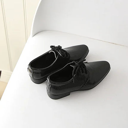 Iawesome Boys Leather Shoes Kids Flats Lace-up Children's Wedding Shoes For Toddlers Boy Big Boys Fashion For Performance