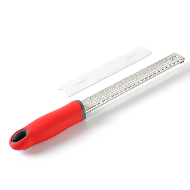 Stainless Steel Cheese Grater Lemon Zester With Cover Cheese Lemon Fruit Chocolate Grater With Nonslip Handle Kitchen Gadget