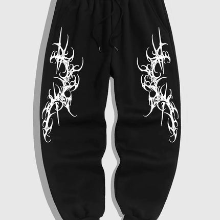 2026 Men's Gothic Print Casual Jogging Sport Pants Multifunctional Couple Pants Fashion Hip Hop Pants Comfortable Sport Pants