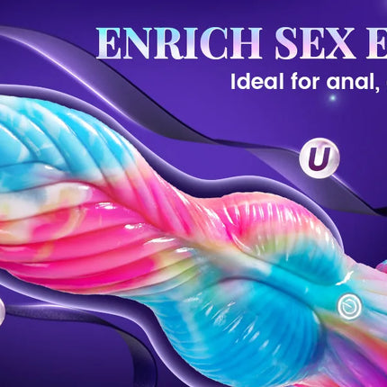 Thrusting Dragon Dildo Vibrator Sex Toys 10" 4IN1 Monster Remote Control Thick Dildo Suction Cup Dildo Anal Toys Adult Product