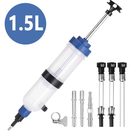 Car Engine Oil Fluid Pump Efficient Vacuum Manual Inhalation Syringe Style Engine Cooolant Transfer Translucent 500cc/1500cc