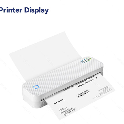 Portable A4 Thermal Printer Bluetooth Photos PDF Document Printing Machine Folded Rolls Paper For Office Work Home School Travel