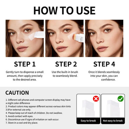 Three Models 2-in-1 Color-Changing Foundation Stick Multifunctional Foundation Liquid Lightweight Moisturizing Brightening