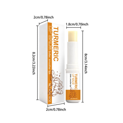 Turmeric Lip Balm Moisturizer Anti-Cracking Remove Dark Lightening Melanin Lip Gloss Exfoliating Soothing Hydrating Lip Stick