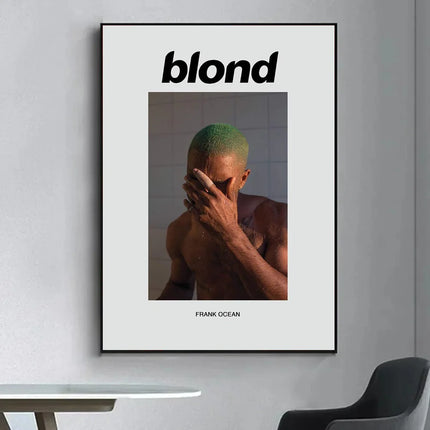 1pc A-Frank Ocean Blond Poster Self-adhesive Art Waterproof Paper Sticker Coffee House Bar Room Wall Decor