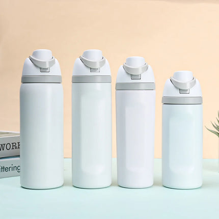 16/19/24/32oz Thermos Cup Fruit Mug Kids Straw Cup Vacuum Flasks Stainless Steel Travel Thermal Water Bottles