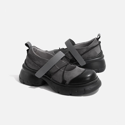 Retro Woman Shoes Casual Female Sneakers Clogs Platform Flats Modis All-Match Creepers Summer Cross Dress 2025 New Mary Janes Ru