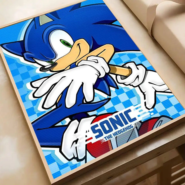 Kawaii Sonic Anime Poster Wall Art Waterproof / Affiche Murale Sonic Kawaii