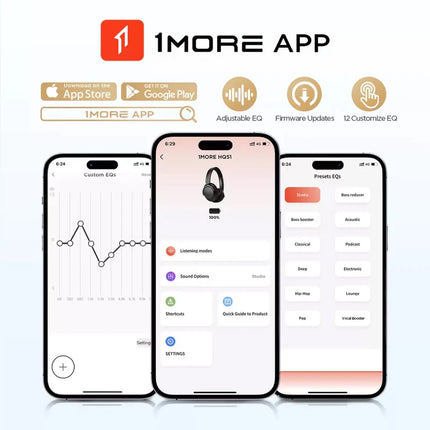 1MORE SonoFlow Pro HQ51 Noise Cancelling Wireless Headphones Bluetooth V5.4 AAC LDAC Hi-Res QuietMax ANC Earphones 100H Playtime