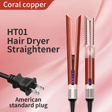 Hair Straightening Comb Hair Dryer HT01 Huaqiangbei Flat Iron Straightener Negative Ion No Hair Damage Dry Wet Use