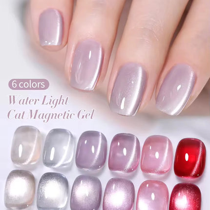 1-8pcs TC Flow Light White Cat Eye Gel Nail Polish Ultra Shine Soak Off UV Gel Mirror Glass Cat Magnet Gel Varnish Nail Supplies