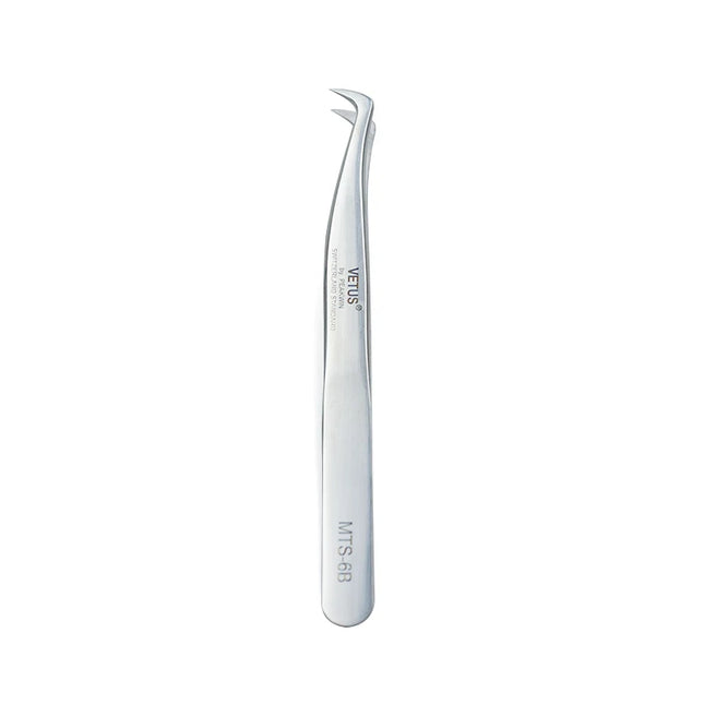 VETUS Original New MTS Series Silver Tweezers for Eyelash Extensions Stainless Steel Hyper Fine Tip Anti Static ESD Tweezers
