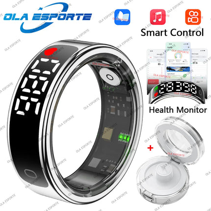 2026 Smart Ring Display Screen and Touch, Wireless Charging,Smart Control,Health Manager,5ATM Waterproof For Men Women New Rings