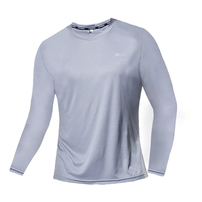 Ice Silk Long Sleeve T-Shirt Men - Quick Dry Sun Protection / T-Shirt Manches Longues Soie Glacée Hommes - Séchage Rapide Protection Solaire