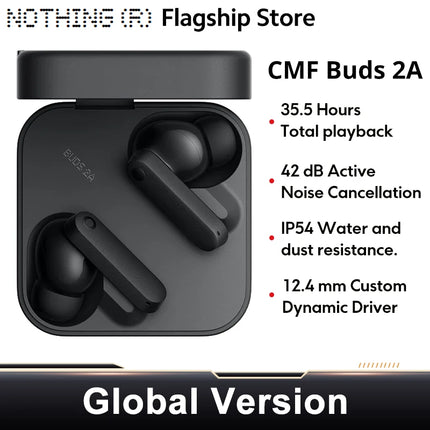 Global Version CMF Buds 2a Up to 31H of playback Bluetooth 5.4 12.4mm Driver 42dB ANC 4HD Mics IP54