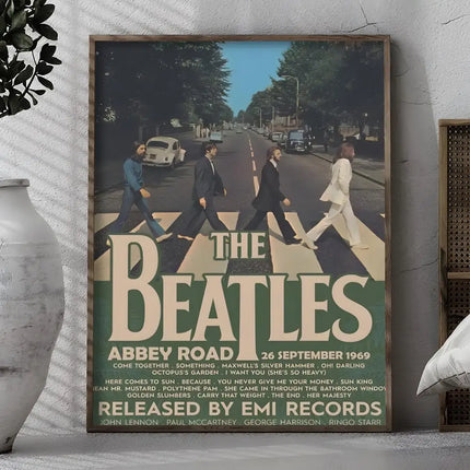 Classic Rock B-Beatles Poster Room Wall Art Decor Waterproof Stickers For Home Bar Bedroom Decoration