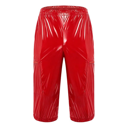 Men Waterproof Jogging Pants Elastic Waistband Track Trousers Short Pants for Dance Workout Beach Cycling Wear Sports Long Pants