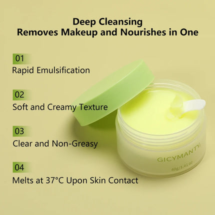 Avocado Makeup Remover Cream for Deep Cleansing, Gentle Moisturizing, Eye, Lip, and Face Makeup Removal