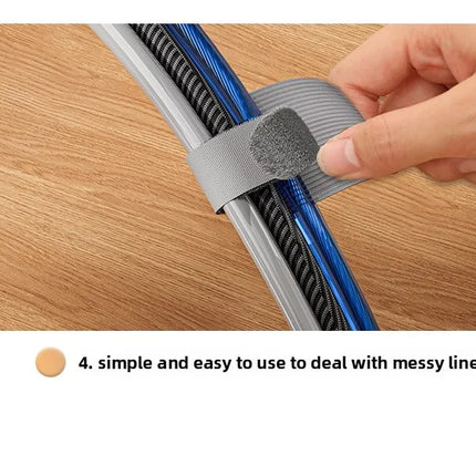 Reusable Cable-Ties Velcro-Ties 1/2/5m Self-Adhesive Power-Cord Holder Adjustable Cord-Storage Desktop-Organiser Manager Hardwar