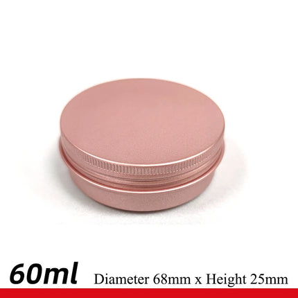 10/20/50/100pcs 5ml 10ml Matte Rose Gold Jar 30ml Cream Pink Aluminum Case 50ml 60ml Lip Balm Pot Cosmetic Container 150ml 4201