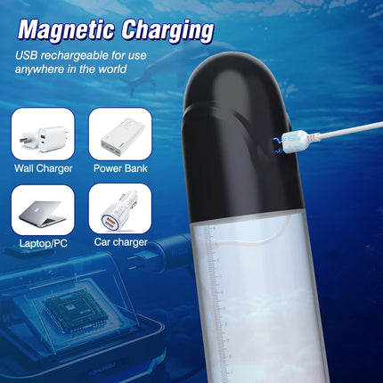 Automatic Sucking Penis Pump Male Vacuum Pump Trainer Enlargement Erection Extend 3 Suction 2 Silicone Sleeves Sex Toys for Men