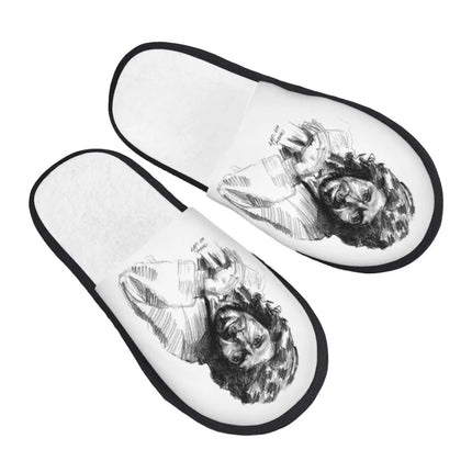 Custom Camaron De La Isla Memory Foam Slippers Women Comfy Warm Musician Flamenco Singer House Slippers