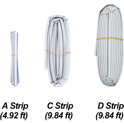 Self-Adhesive Window Seal Strip Set Windproof Soundproof Draft Proof for Plastic Steel Sliding Windows Dustproof Sealing Strips