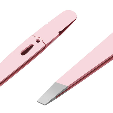 Stainless Steel Slanted Mouth Eyebrow Tweezers Colorful Hair Beauty Fine Hairs Puller Eye Brow Clips Beard Removal Makeup Tools