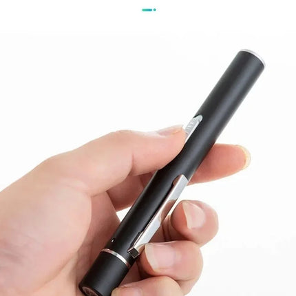 Rechargeable Medical Handy Pen Light Mini Nursing Flashlight 2 in 1 Pocket LED Torch Penlight Light Outdoor Fishing Tool