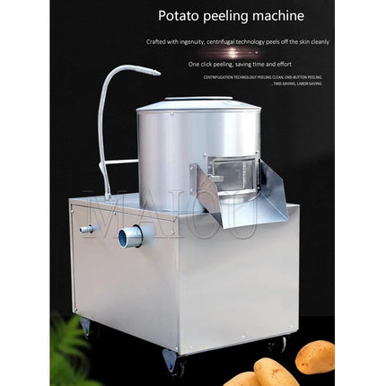 Stainless Steel Potato Cleaning Peeling Machine Automatic Sweet Potato Ginger Washing Peeling Machine
