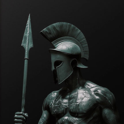 Alexander the Great Quote Motivational Wall Art Spartan Warrior Canvas Ancient Greek Poster Bronze Statue Sculpture Room Decor