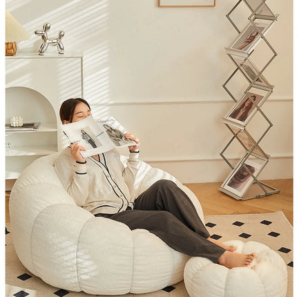 Lazy Sofa Sofa Chair balcony Leisure sleep Sofa living room sofas Modern easy chair small Sofa with Stool Bedroom Furniture