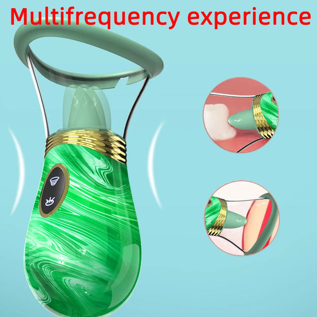 Sucking Licking Vibrator 2 in 1 Tongue Licking Clitoris Nipples Sucker Massager for Women Vacuum Stimulator Sex Toys Adult Goods
