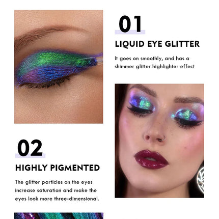 High-Pigmented MultiChrome Eyeshadow Powder MultiChrome Shifting Pigments Duochrome Chameleon Eyeshadow Infinite Chrome Powder