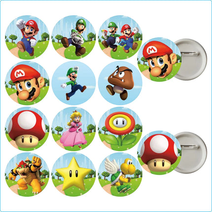 Super Mario Theme Birthday Party Supplies - Favors Gifts Stamps Bracelets Stickers Gift Bag Pinata Fillers Christmas Decoration