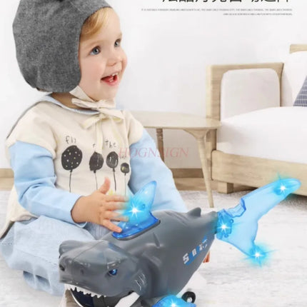 Children's toys with sound and movement, sharks swaying, fish toys with light, music, electric fish gifts
