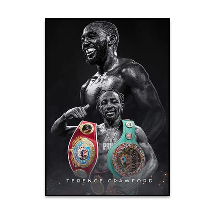 Boxing Fighting Star Canvas Wall Art Print Poster MMA Decorative Painting Modern Home Decor Boxing Sports Lover Gift Unframed