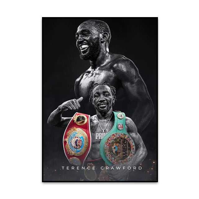 Boxing Fighting Star Canvas Wall Art Print Poster MMA Decorative Painting Modern Home Decor Boxing Sports Lover Gift Unframed