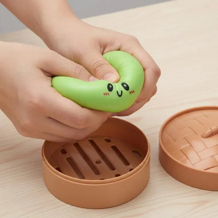 Simulated Dumpling 5.5cm Squishy Relaxing Relieve Anxiety Antistress Enhance Happiness Reusable Rebound Squeeze Reliever Toy
