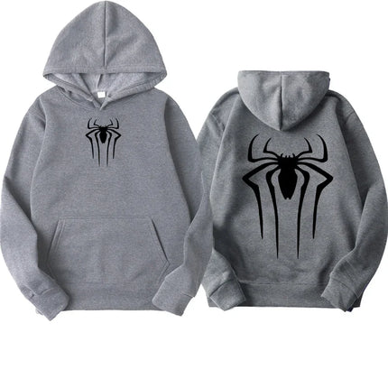 Fashion Printed Spider Hoodie for Men Casual Hoodie Pullover Sweatshirt for Men Top Spider Hoodie Sweatshirt
