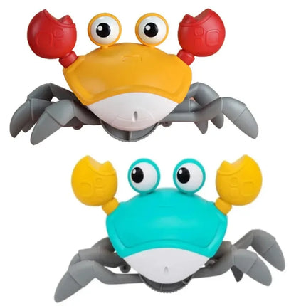 Musical Crawling Crab Toys with Obstacle Avoidance - Electronic Pet for Baby Walking Development (Battery Not Included)